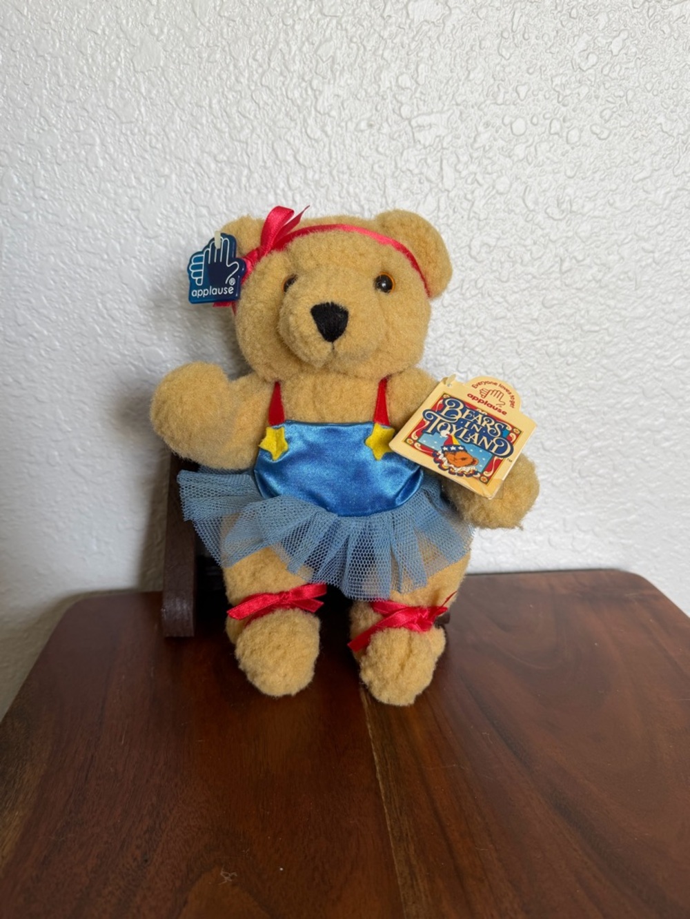 Vintage 1990s Applause Bears in Toyland Ballerina Teddy Bear Plush w Tag